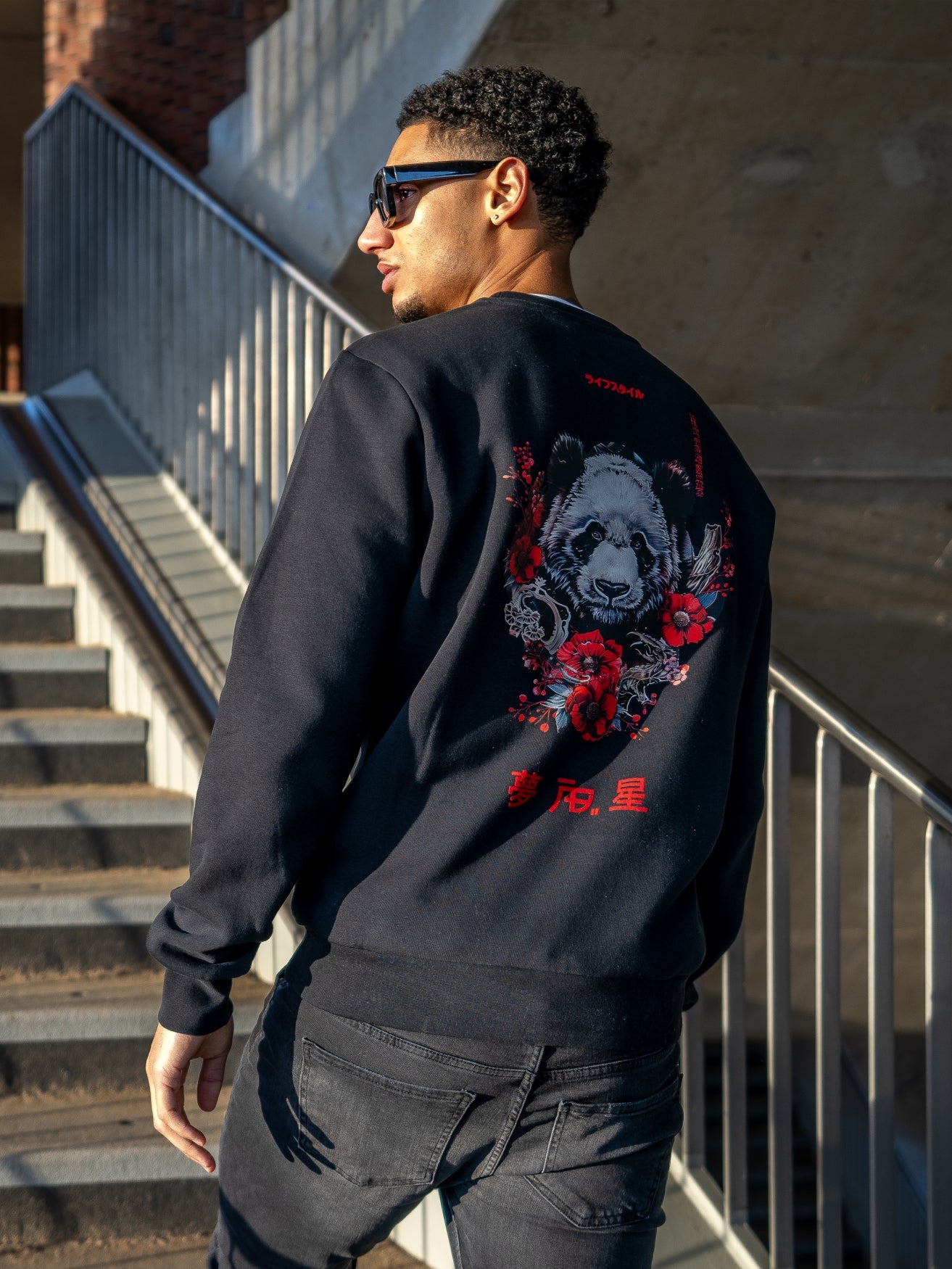 Ink Crewneck (Panda) | Jet Black