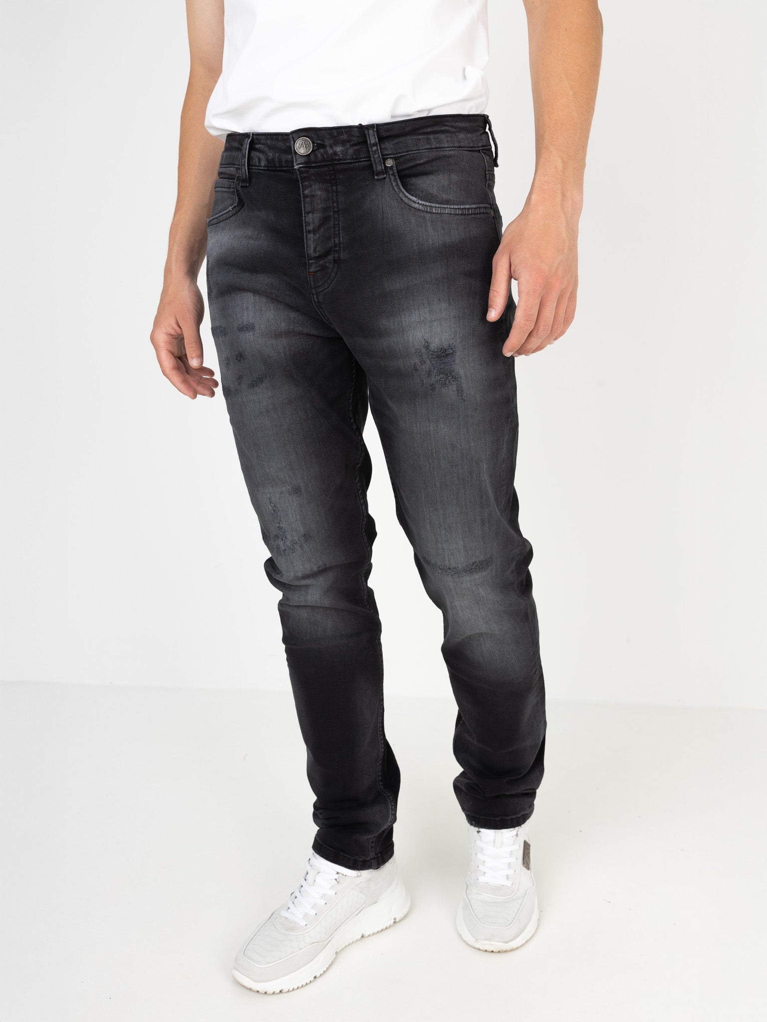 Reno Denim Jeans (Regular-Fit) | Jet Black