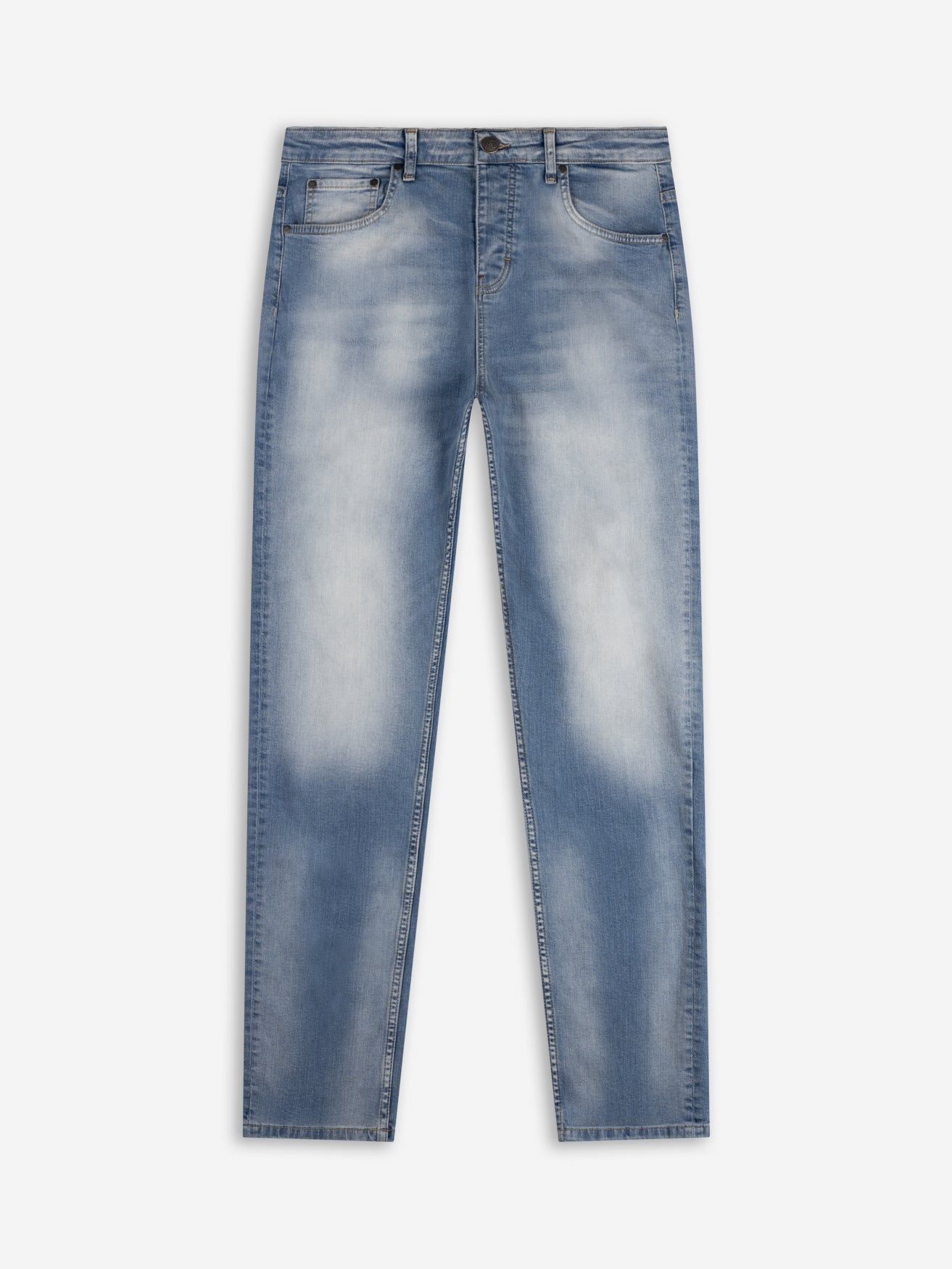 Slim-Fit Denim Jeans Paint | Dark Blue | Mid Blue