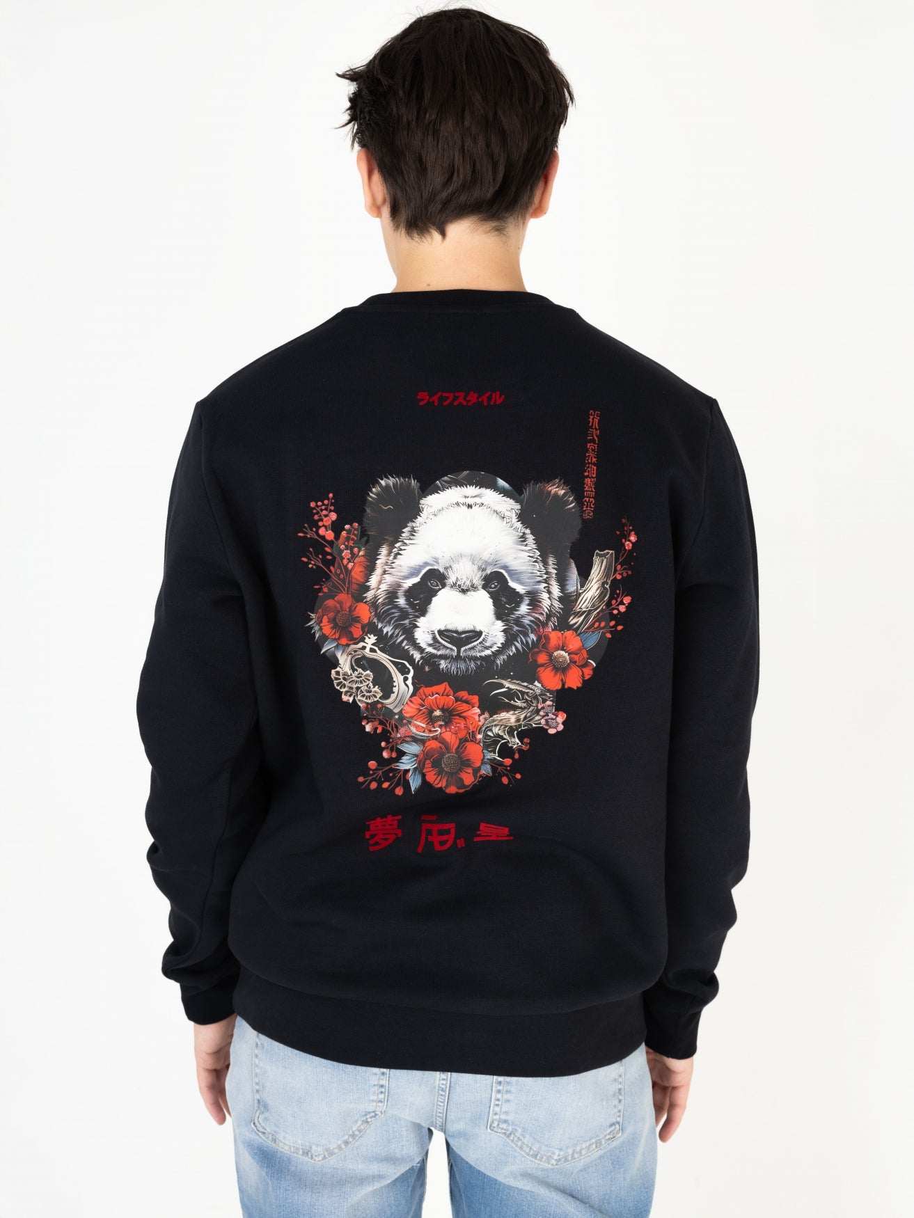Ink Crewneck (Panda) | Jet Black