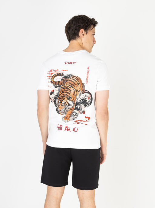 Ink Tee (Tiger) | Bright White