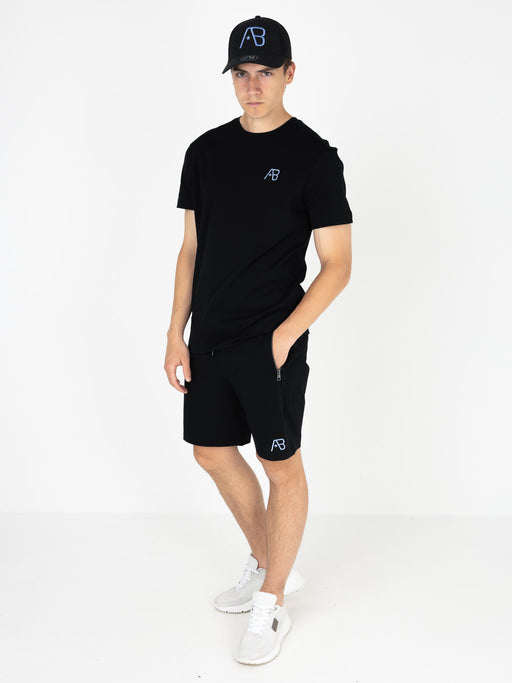Festival Tee | Jet Black / Cornflower Blue