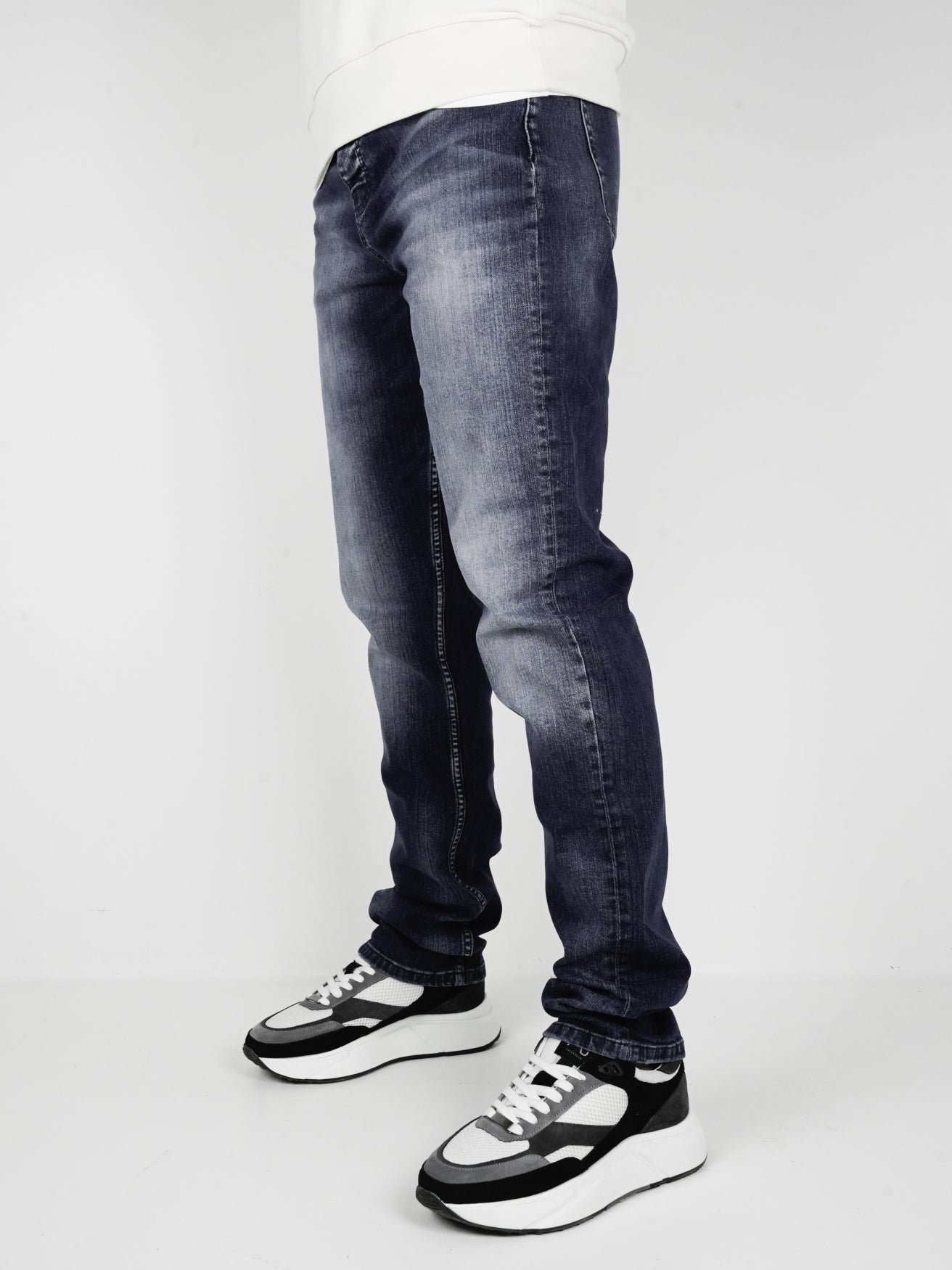 Slim-Fit Denim Jeans Paint | Dark Blue | Dark Blue