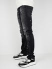 Slim-Fit Denim Jeans Paint | Dark Blue | Jet Black