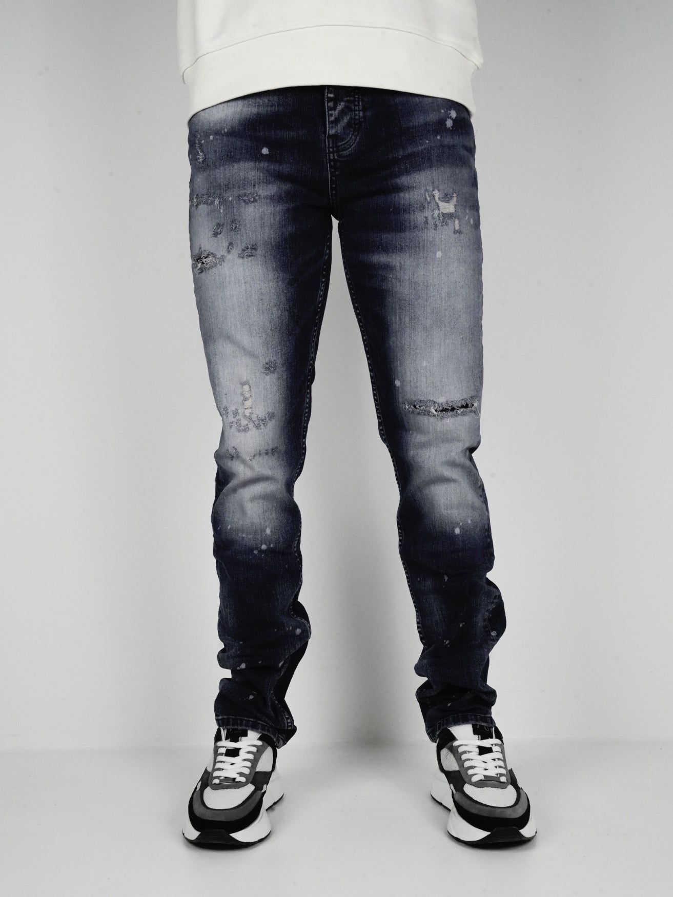 Slim-Fit Denim Jeans Paint | Dark Blue | Dark Blue