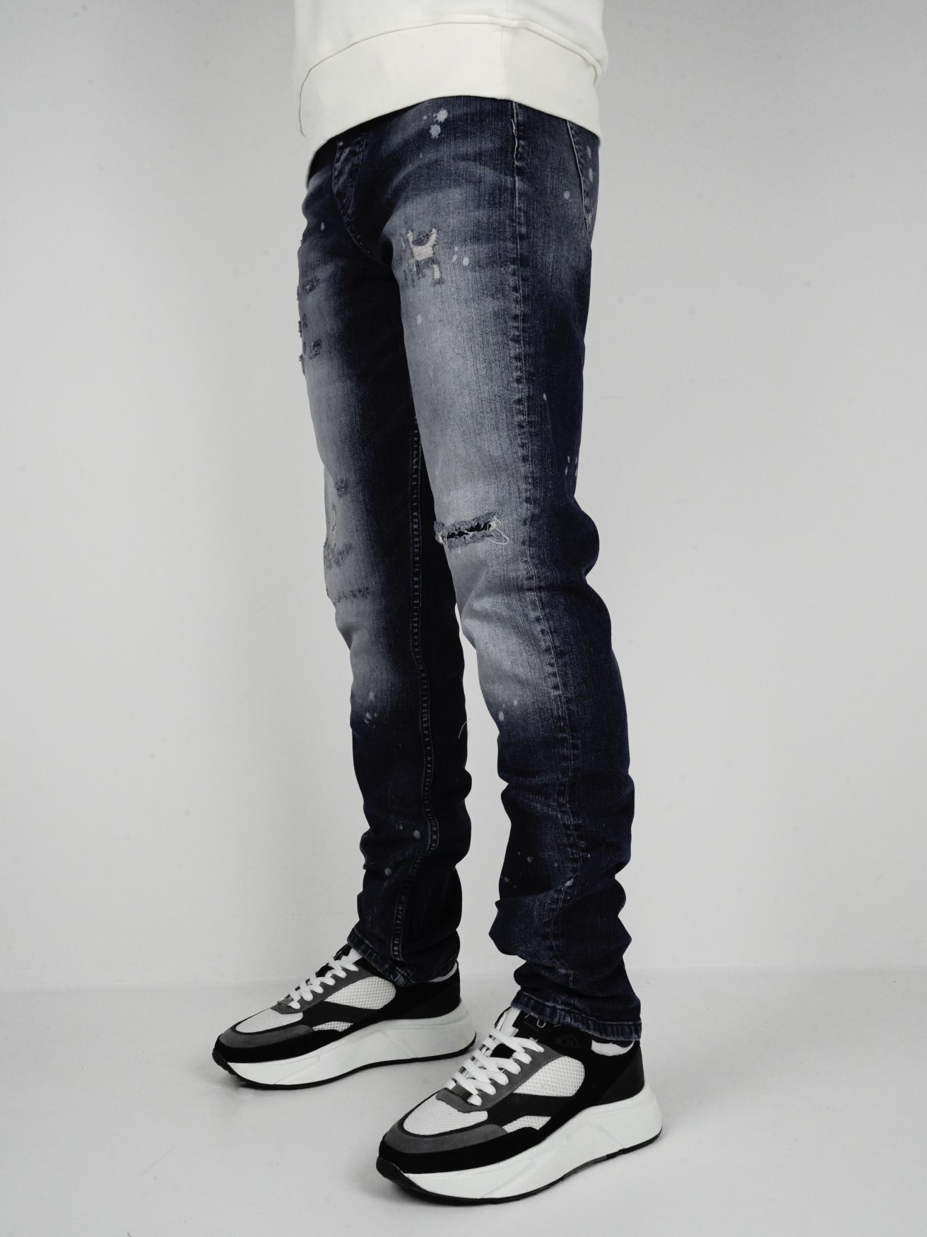 Slim-Fit Denim Jeans Paint | Dark Blue | Dark Blue