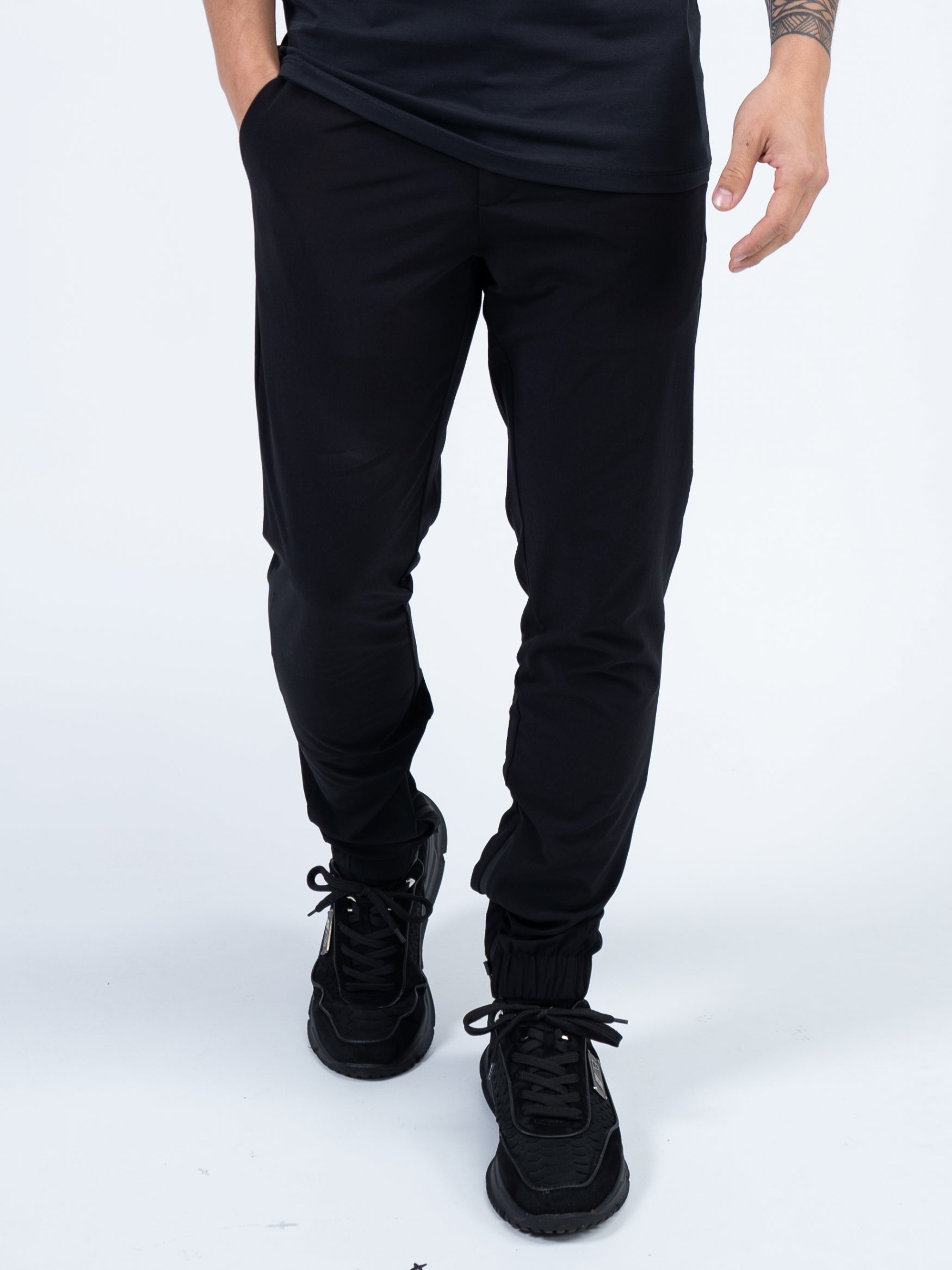 Casual RIB Pants | Jet Black