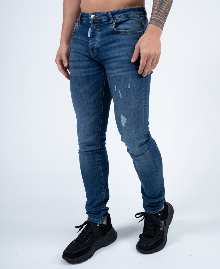 Slim-Fit Denim Jeans Paint | Dark Blue | Dark Blue