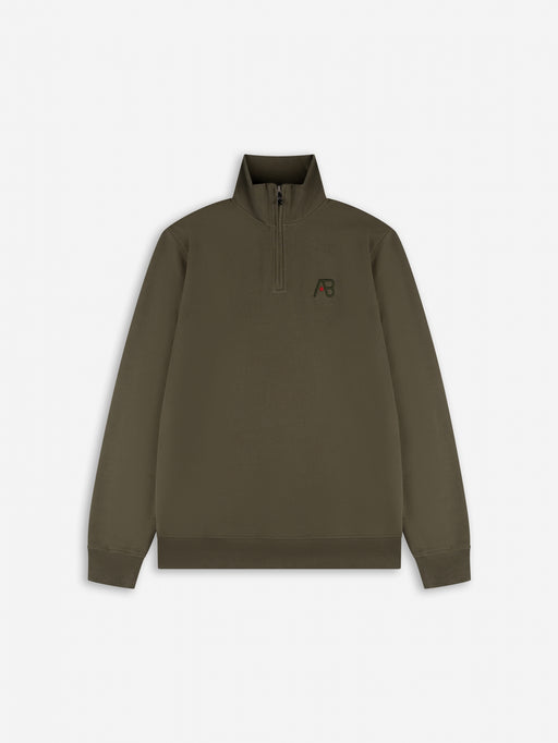 Diamond Half-Zip Sweater | Olive Night