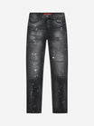 Slim-Fit Denim Jeans Paint | Dark Blue | Jet Black