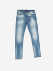 Slim-Fit Denim Jeans Paint | Dark Blue | Mid Blue