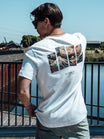 Ink Tee (Ocean) | Bright White / Desert Sage