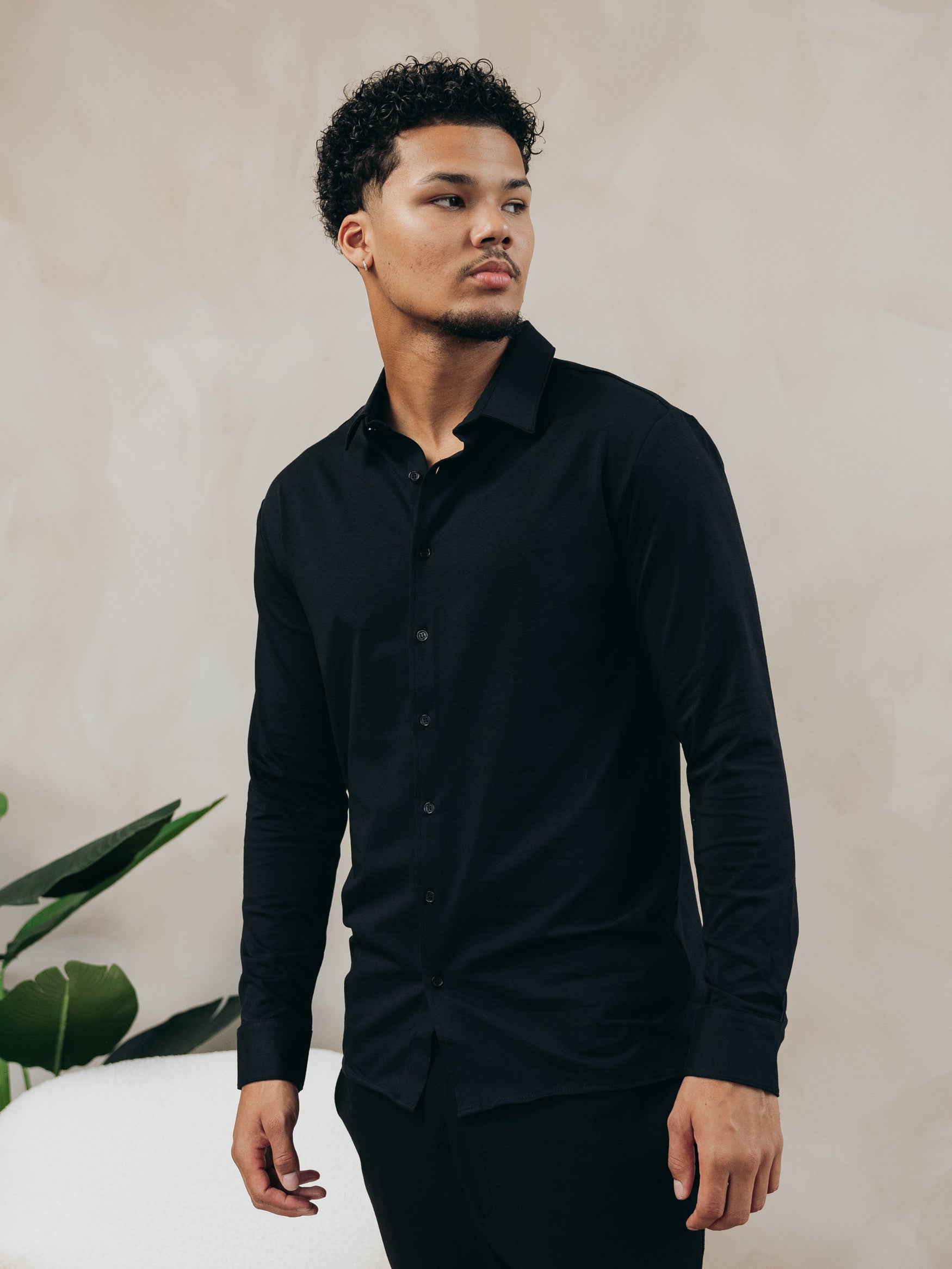 Slim-Fit Shirt | Jet Black