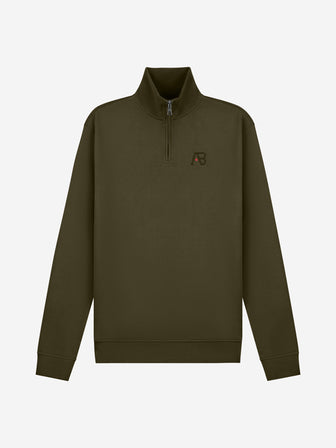 Diamond Half-Zip Sweater | Olive Night