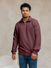 Diamond Half-Zip Sweater | Eggplant